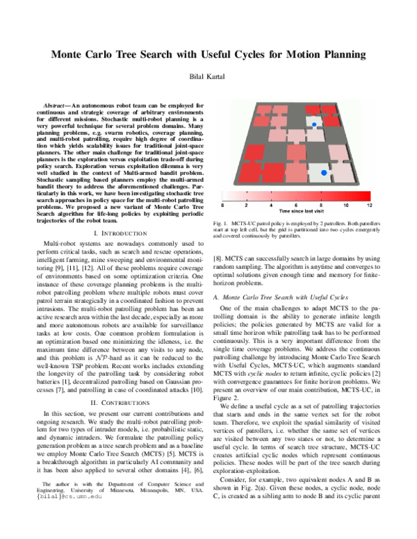 (PDF) Monte Carlo Tree Search with Useful Cycles for Motion Planning