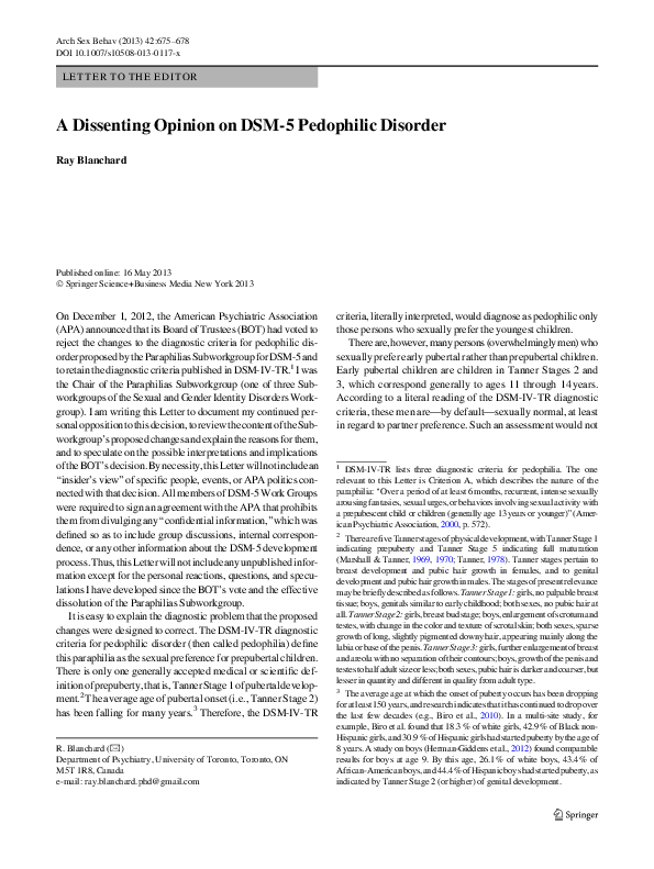 Pedophilic disorder essay picture