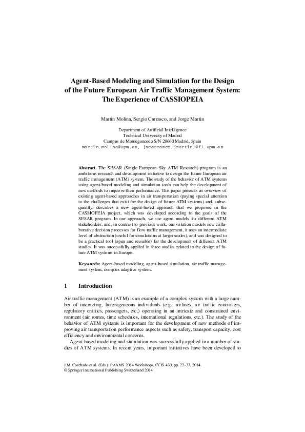 (PDF) AgentBased Modeling and Simulation for the Design of the Future