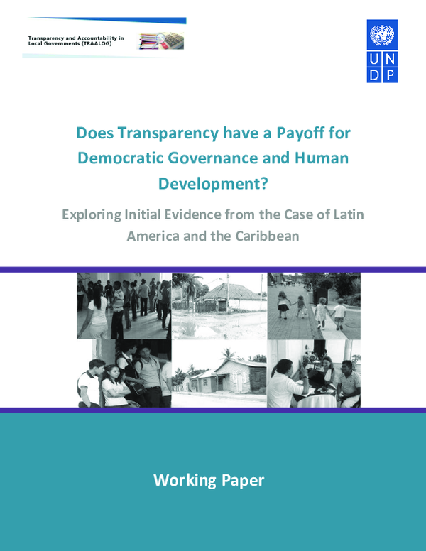 (PDF) Does Transparency have a Payoff for Democratic Governance and ...