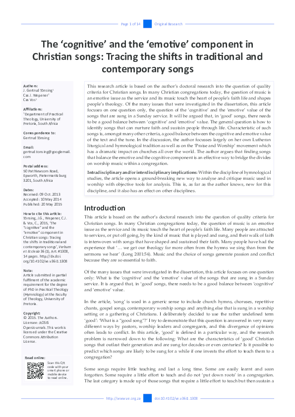 Cognitive component essay image
