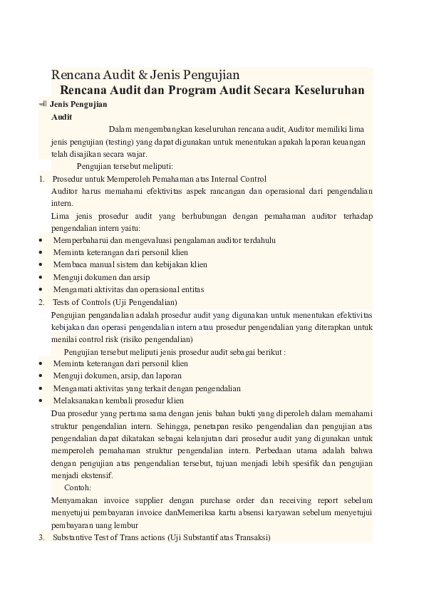 (DOC) Rencana Audit