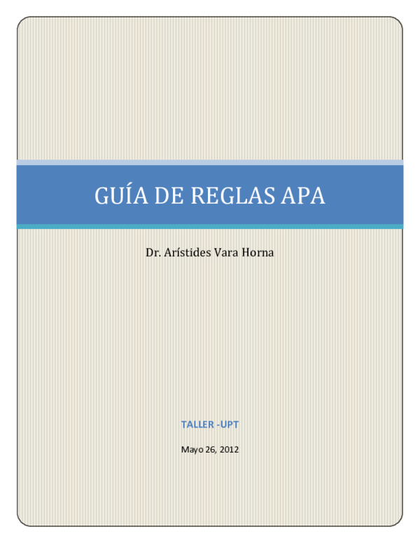 GUÍA DE REGLAS APA