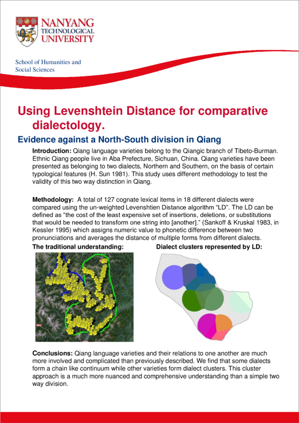 (PDF) Poster - Using Levenshtein Distance for comparative dialectology.