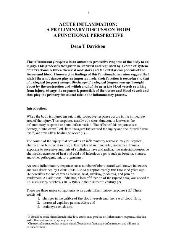 Components of acute inflammation picture