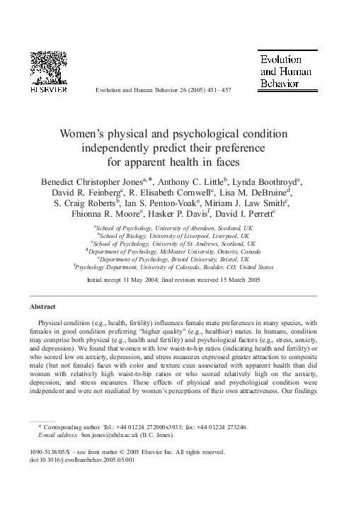 (PDF) Women's physical and psychological condition independently ...