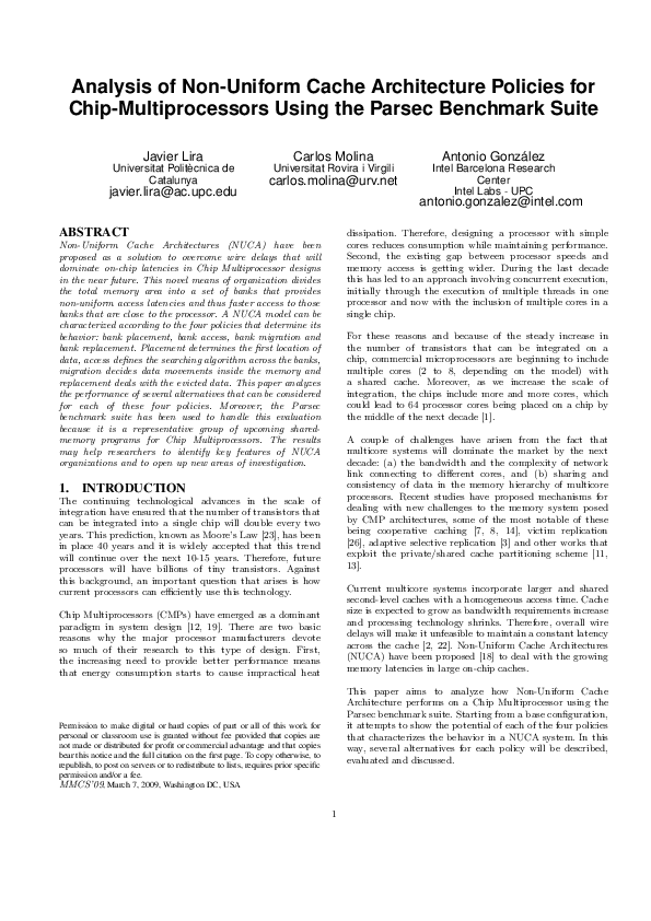 Parsec benchmark noredunited