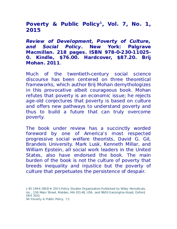 Oscar lewis culture of poverty image