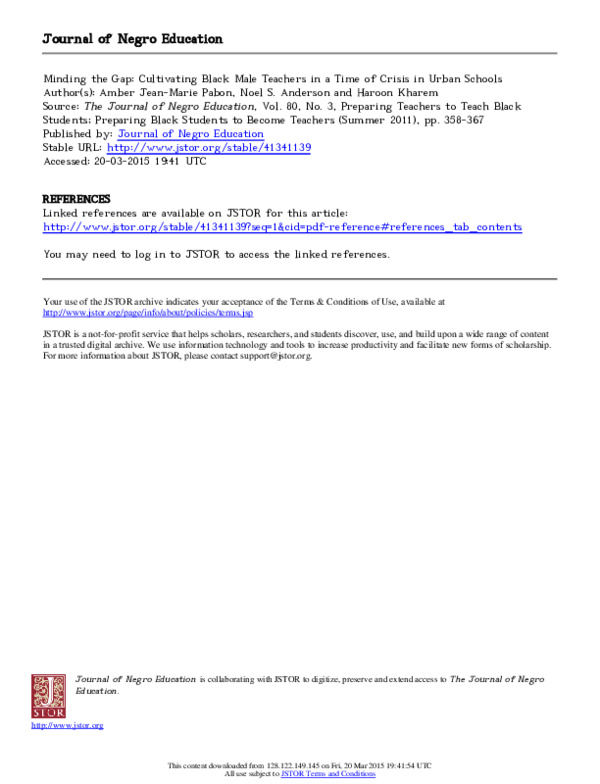 (PDF) Black Male Teachers