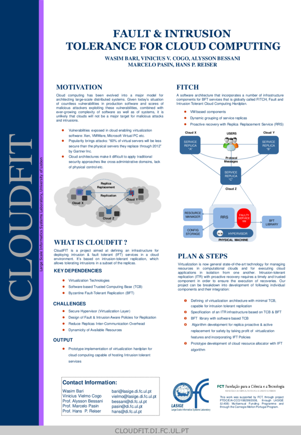 (PDF) Fault & Intrusion Tolerance for Cloud Computing