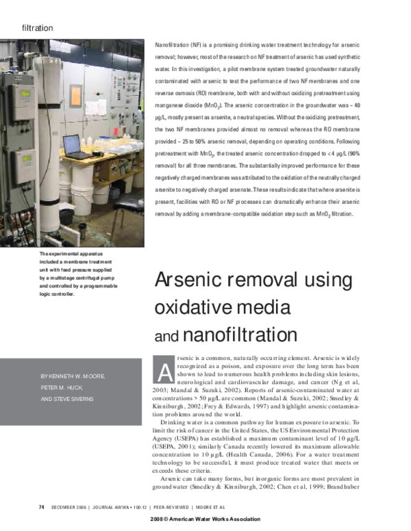 Arsenic removal water picture