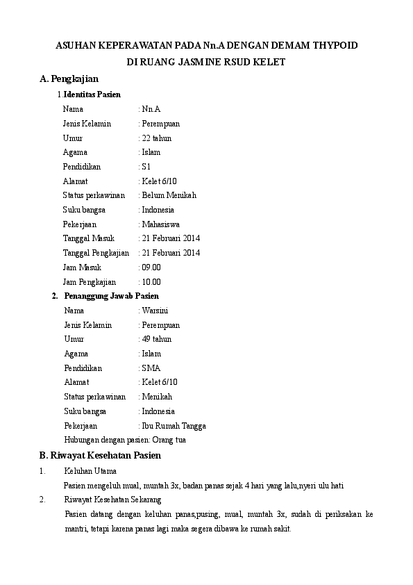 Askep Thypoid Anggita Yuda Yanti Academia Edu