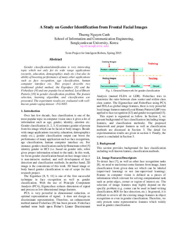 (PDF) A Study on Gender Identification from Frontal Facial Images