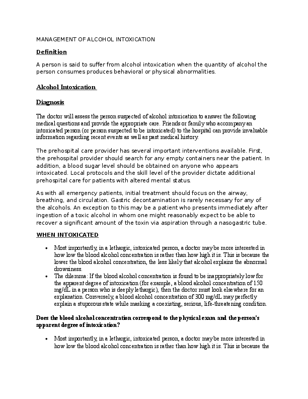 Alcohol poisoning symptoms vs drunk picture