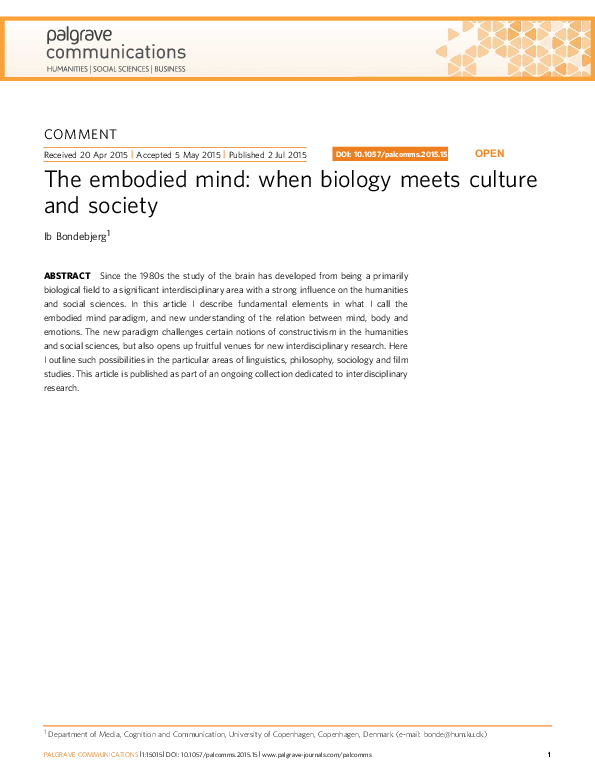 Embodied cognition book picture