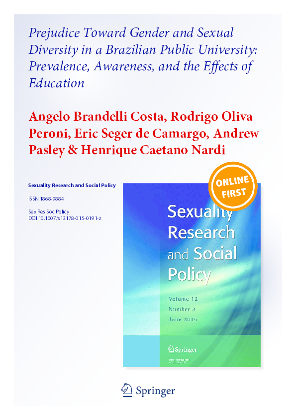 (PDF) Prejudice Toward Gender and Sexual Diversity in a Brazilian ...
