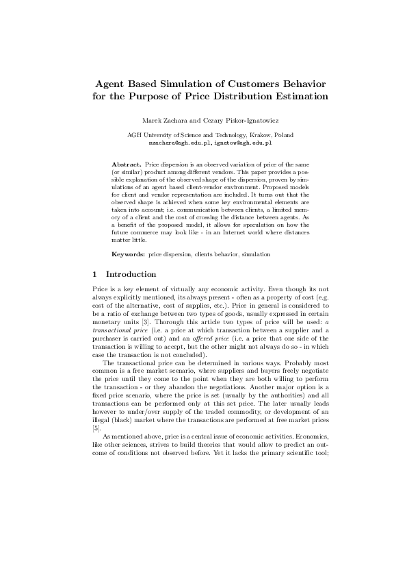 (PDF) Agent Based Simulation of Customers Behavior for the Purpose of ...