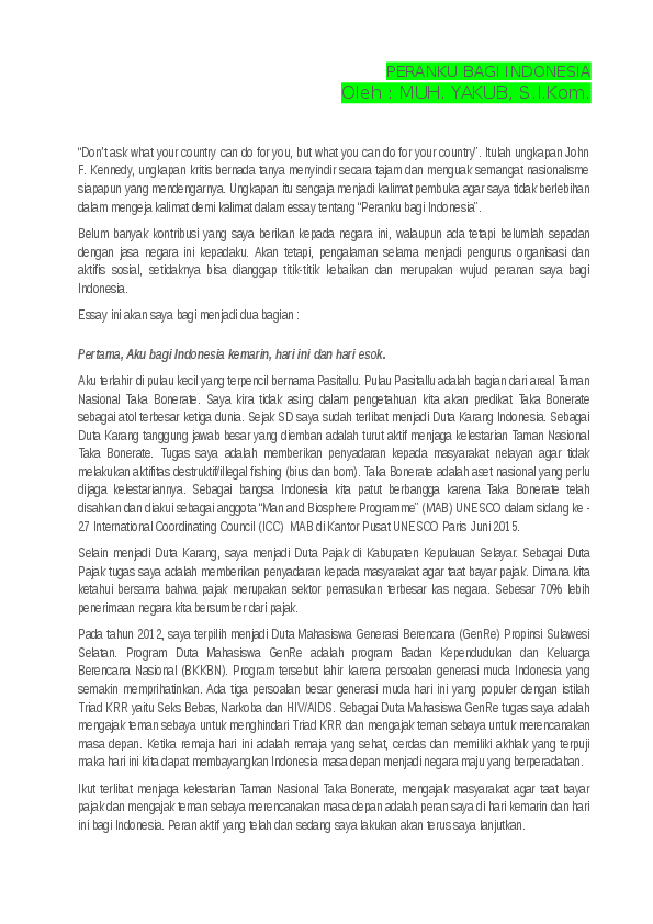 Essay tentang pengalaman organisasi picture