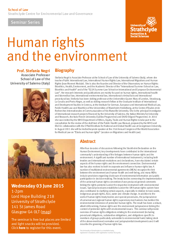(PDF) Human Rights and the Environment
