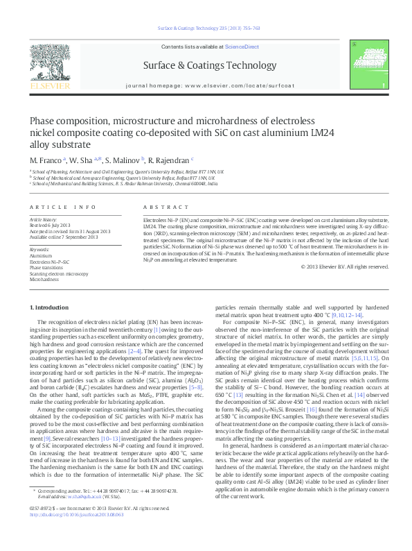 (PDF) Phase composition, microstructure and microhardness of ...