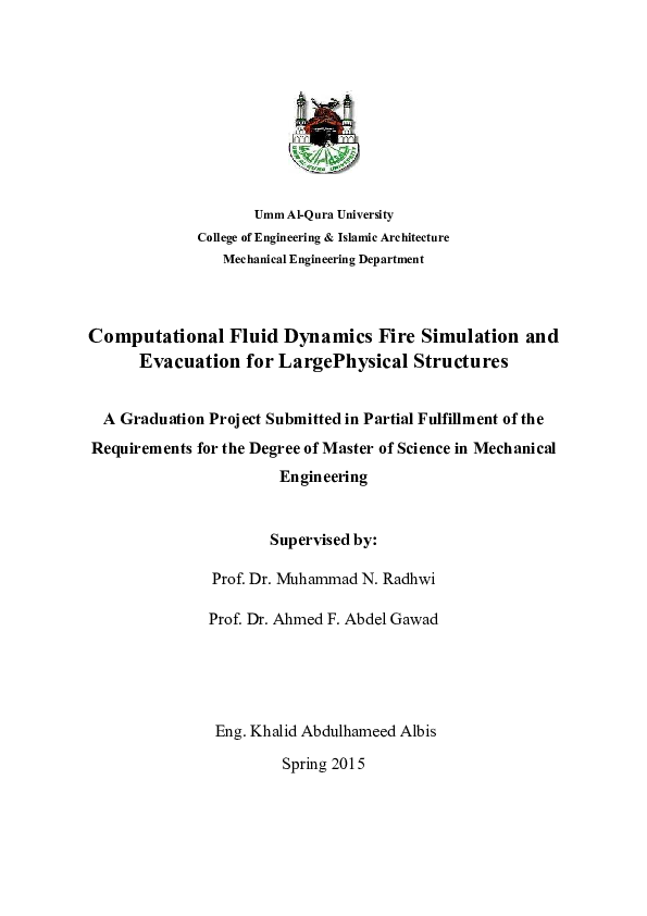 Pdf Computational Fluid Dynamics Fire Simulation And Evacuation For