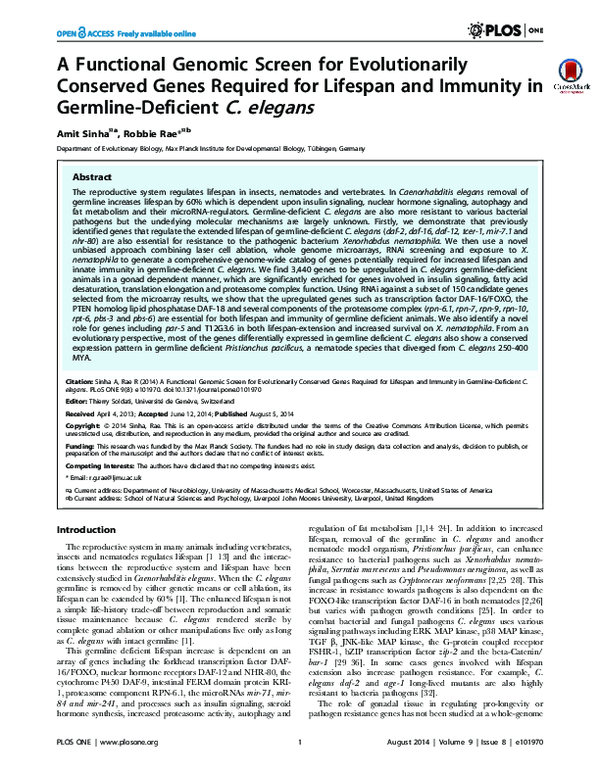 (PDF) Functional genomic dissection of pathways regulated by the ...