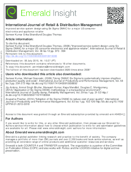(PDF) International Journal of Retail & Distribution Management