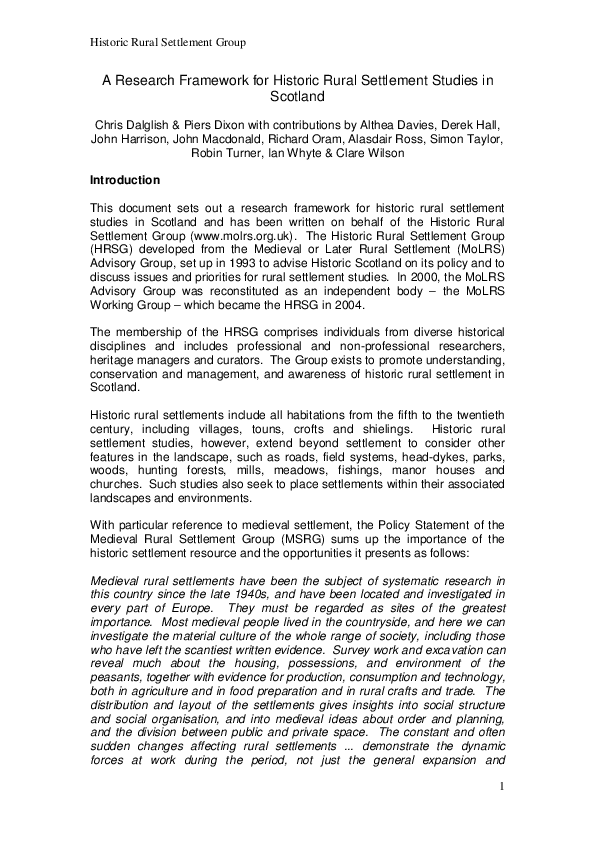 Clustered settlement aphg picture