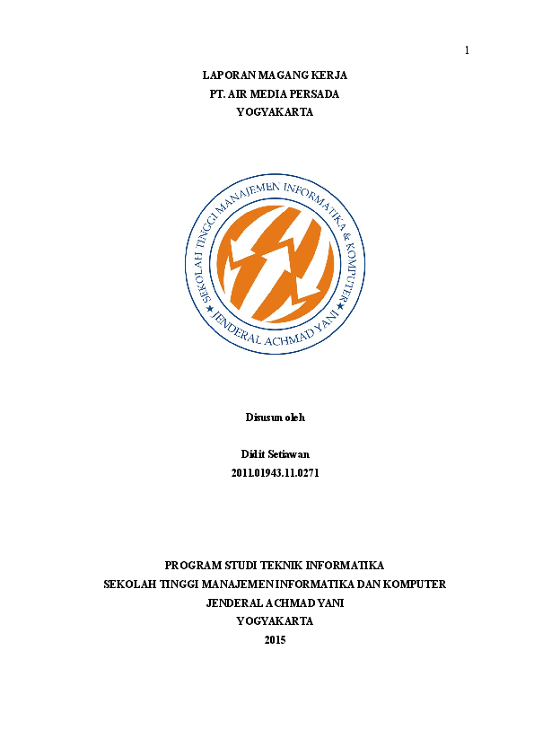 Doc Laporan Magang Kerja Sistem Informasi Perpustakaan Didit Setiawan Academia Edu