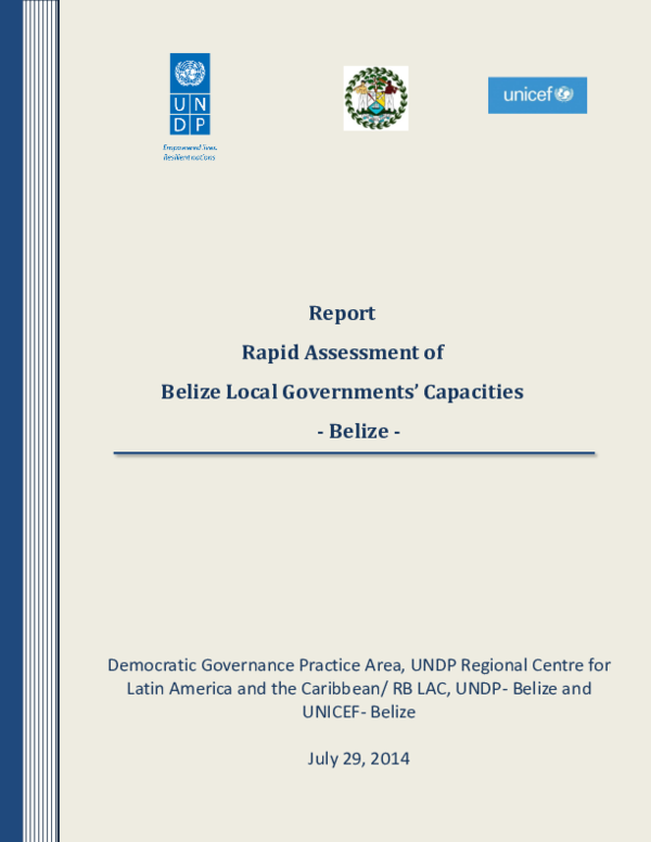 (PDF) Belize: Report Rapid Assessment of Belize Local Governments ...