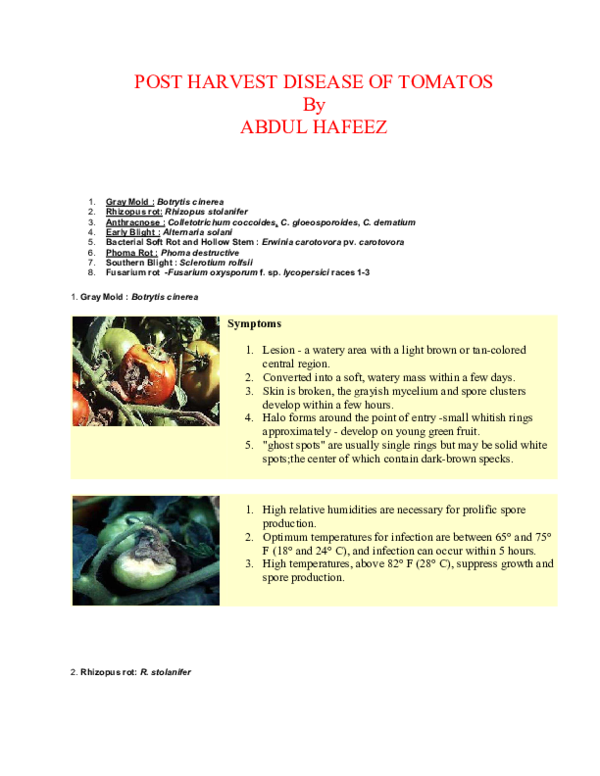 Fungal diseases of tomato pdf picture