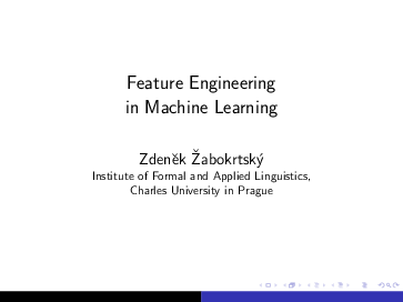 (PDF) Feature Engineering in Machine Learning
