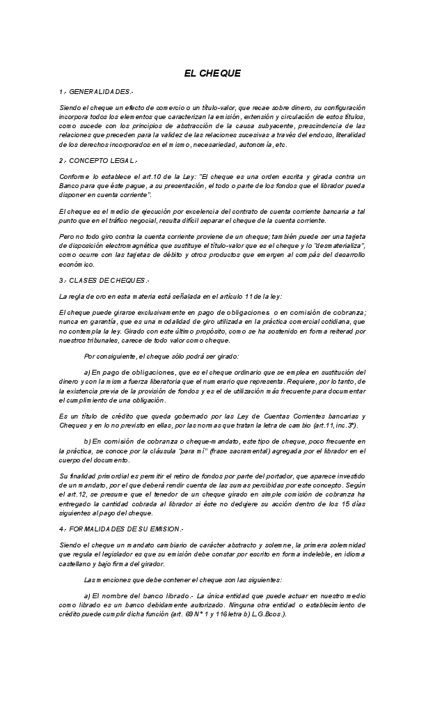 (DOC) EL CHEQUE