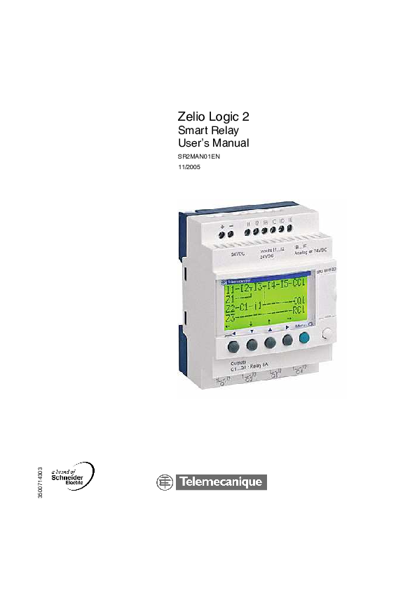 (PDF) Zelio Logic 2 Smart Relay User's Manual SR2MAN01EN 11/2005