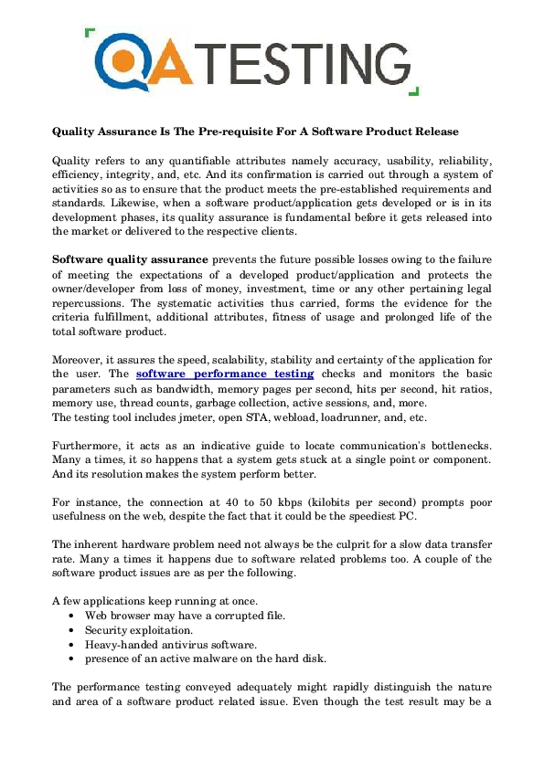 (PDF) Software Performance Testing