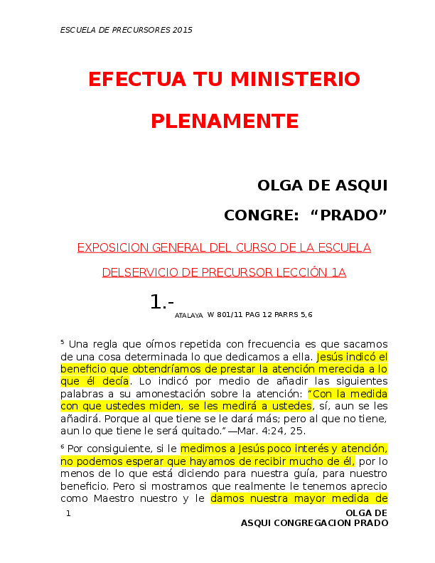 Doc Efectua Tu Ministerio Plenamenteolgui Jennifer Padilla Academia Edu