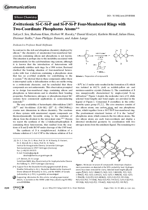 (PDF) Four-Membered Rings with Two-Coordinate Phosphorus Atoms