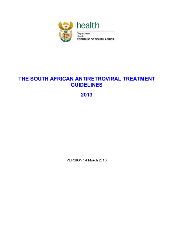 SOUTH AFRICAN STANDARD TREATMENT GUIDELINES visual data 7