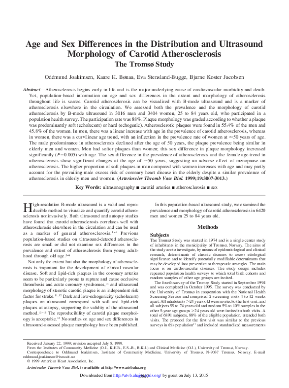 (PDF) Age and Sex Differences in the Distribution and Ultrasound ...
