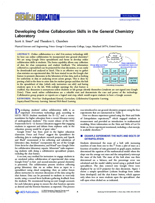 (PDF) Developing Online Collaboration Skills in the General Chemistry ...