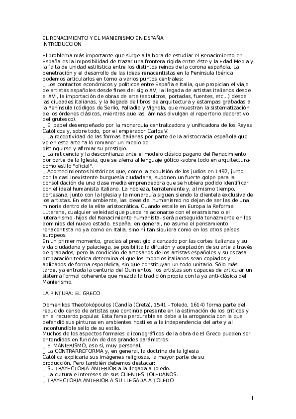 HISTORIA DEL ARTE - EL GRECO