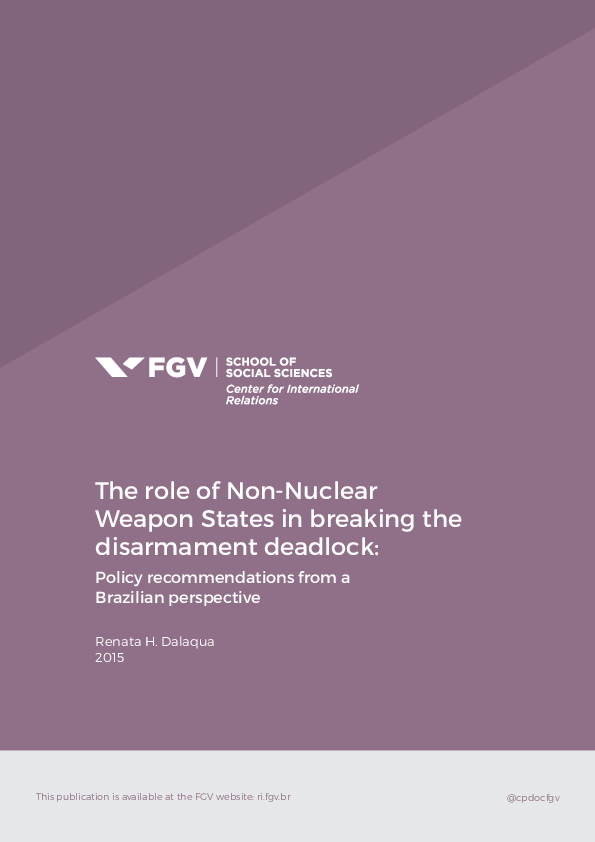 (PDF) The role of NonNuclear Weapon States in breaking the disarmament