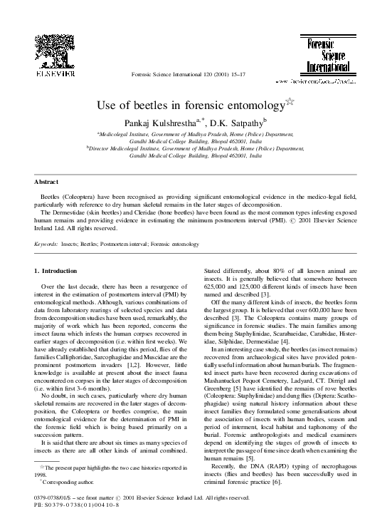 Forensic entomology cases solved image