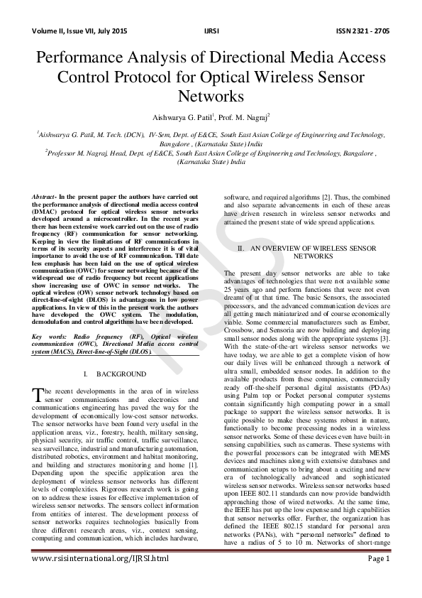 (PDF) Performance Analysis of Directional Media Access Control Protocol ...