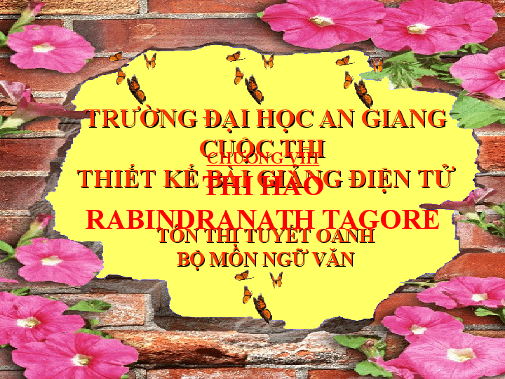 First page of “Thi hào RABINDRANATH TAGORE”