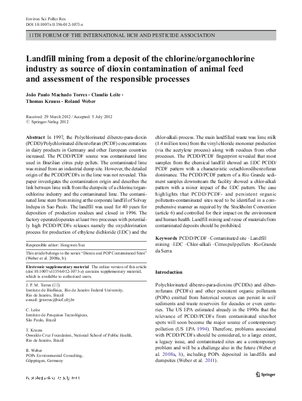 (PDF) Environ Sci Pollut Res — free download