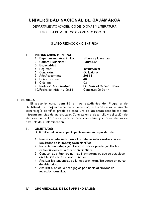 Essay about informacion general picture