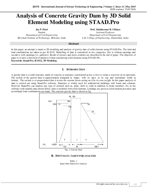 (PDF) Analysis of Concrete Gravity Dam by 3D Solid Element Modeling ...