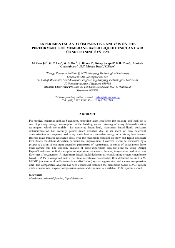 (PDF) Experimental and Comparative Anlysis on the Performance of ...