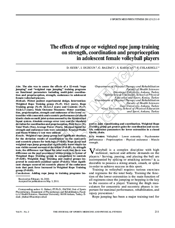 (PDF) The effects of rope or weighted rope jump training on strength ...